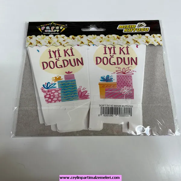 İyi Ki Doğdun Temalı Poopcorn Kutusu